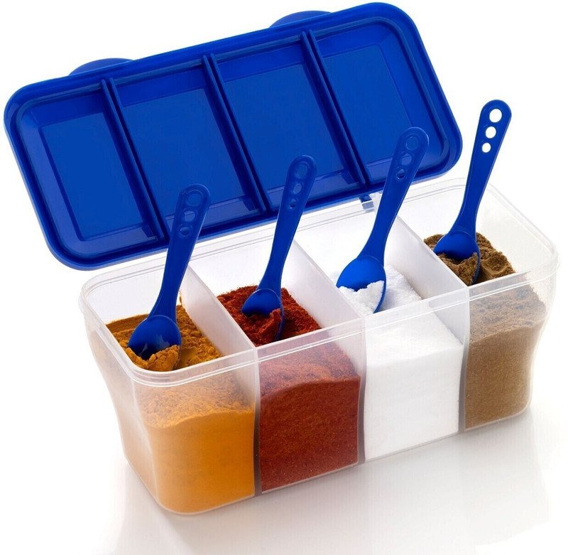 2Mech Steel Grocery Container - 1800 ml(Blue)