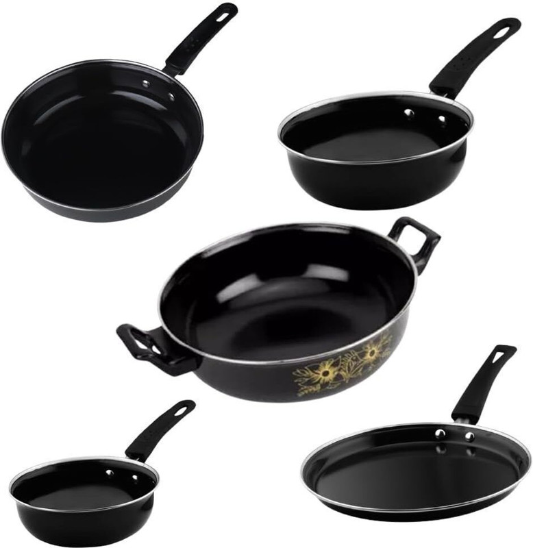 HouseOfCommon 5 Piece Combo Cookware Cookware Set(Aluminium, 5 - Piece)
