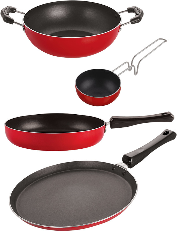 Pigeon Favourite Gift Non-Stick Coated Cookware Set(Aluminium, 7 - Piece)