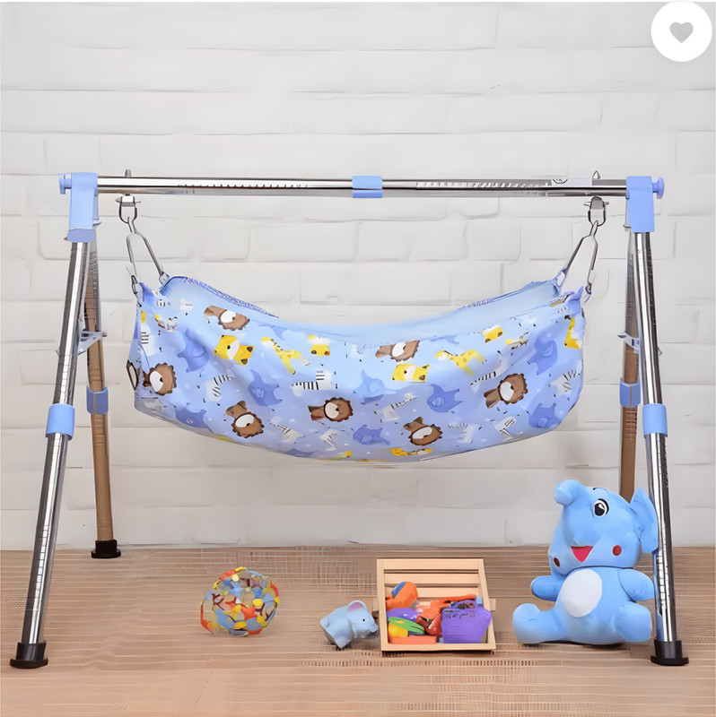 Schola Schola Round fully foldable Baby Cradle(Blue)