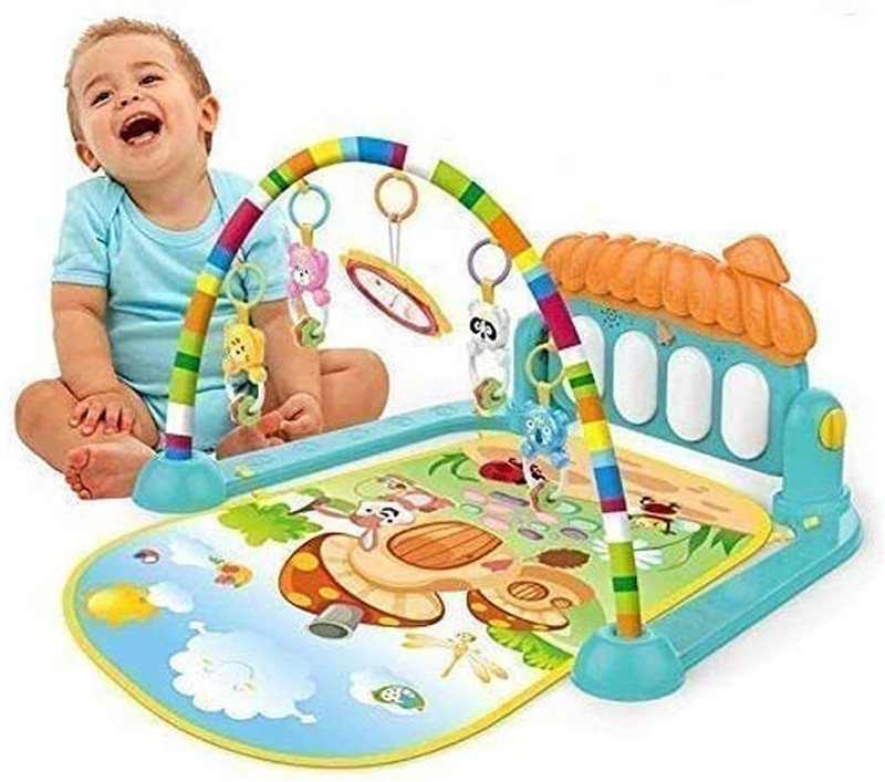 NAMANSHU TEX Baby Play Gym with Piano, Activity Mat for Tummy Time, Musical Toy(Multicolor)