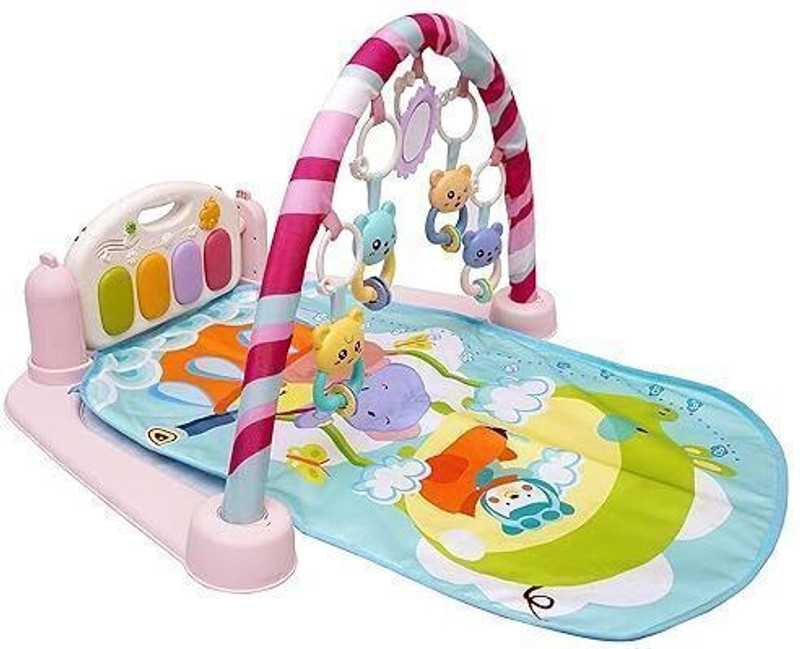 MAA ENTRPRISES01 Baby Play Gym With Piano, Soft Activity Mat For Tummy Time And Development(Pink)