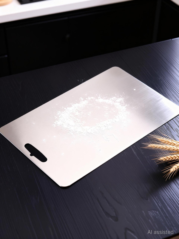 Crevice Dustless Healthy Food Steel Cutting Boards for Kitchen, Durable Safe Heavy Duty Stainless Steel Cutting Board(Silver Pack of 1 Dishwasher Safe)