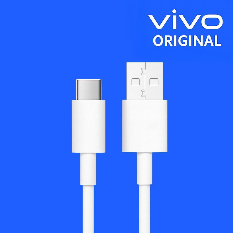 vivo USB Type C Cable 1 m Copper Type-C Turbo Cable | Original Quality | Fast Charging + Data(Compatible with Y200, T2, V27, X80, iQOO Z7,, White, One Cable)