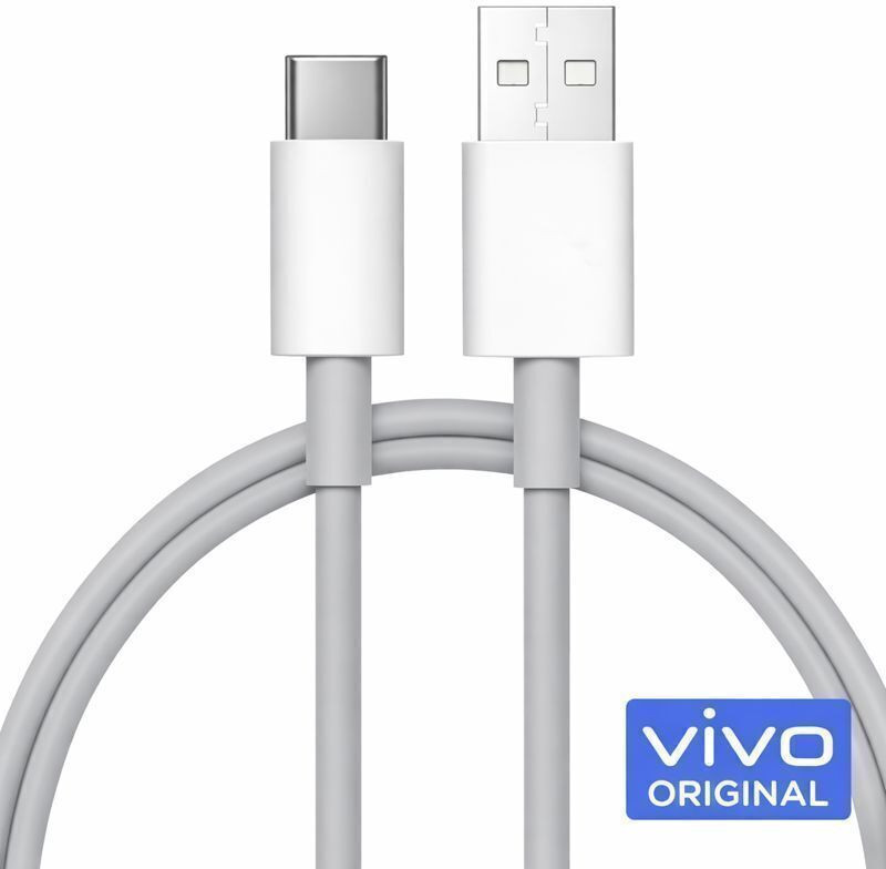 vivo Type C 4 A 0.97 m Copper USB Type C Cable 4 A 0.97 m ORIGINAL 4A FlashCharge(Compatible with vivo 10W/15W/18W, 44W FlashCharger 5V-2A, 5V-3A Or 9V-2A, 11V-4A Max, Gray, One Cable)