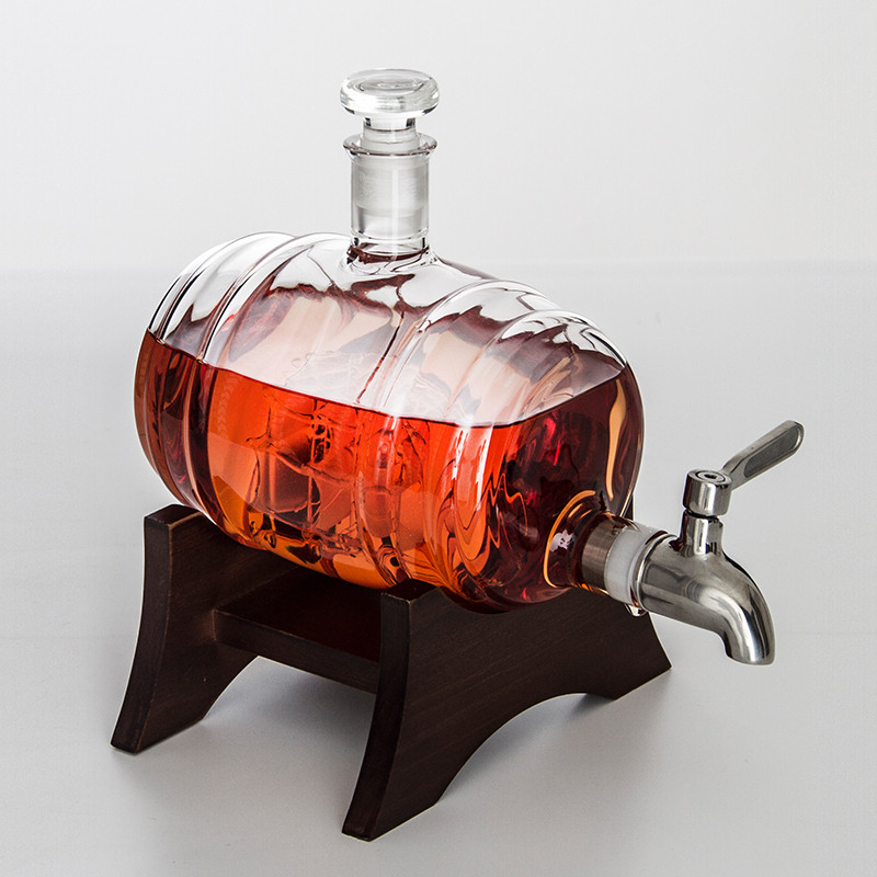 FALKOR Gold Sails Barrel Decanter Decanter(Crystal, 1000 oz)