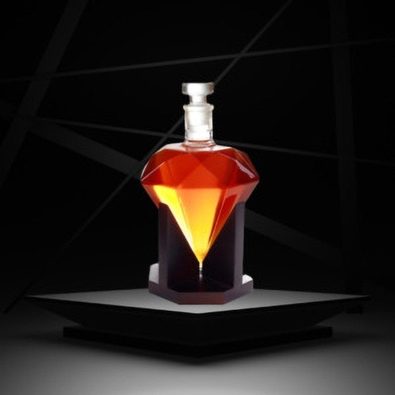 FALKOR Cullinan Diamond Decanter Whiskey, Rum, Vodka, Gin, Liqqeurs, Wine, Juices, Etc Decanter(Borosilicate Glass, 800 oz)