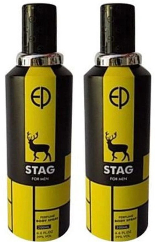 ESTIARA STAG PERFUME BODY SPRAY FOR MEN 200 ML(1+1) Deodorant Spray - For Men(400 ml, Pack of 2)