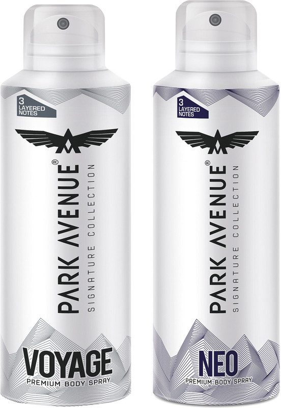 PARK AVENUE Signature Collection Voyage and Neo Deodorant Spray  -  For Men(300 ml, Pack of 2)