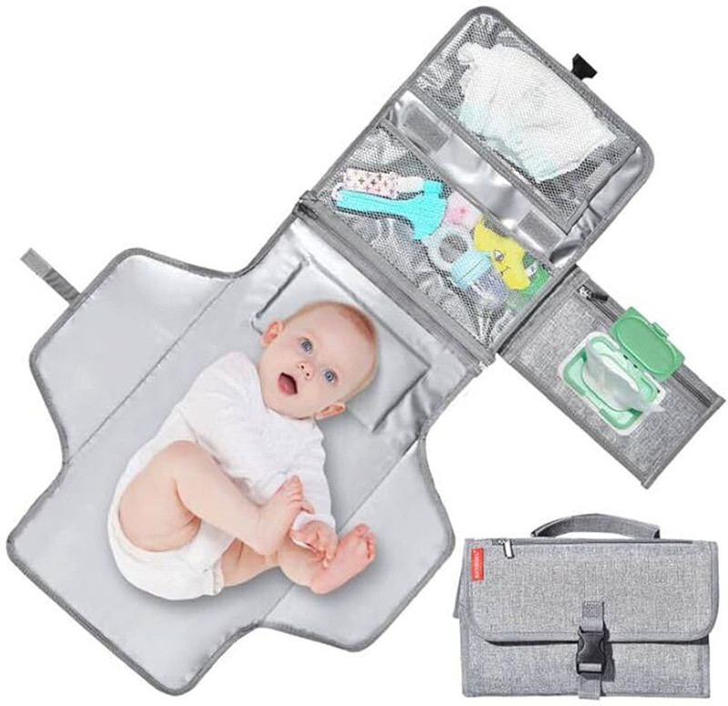 ELIE INDIA Baby Changing Mat/Pad with Organizer Bags, Foldable and Detachable Diaper Bag Diaper Bag Dispenser(1 Bags)