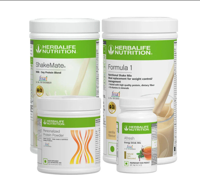Herbalife Nutrition FORMULA 1 SHAKE KULFI,PROTEIN 200GM,LEMON AFRESH AND SHAKEMATE WEIGHT LOSS PACK(4 x 312.5 g)