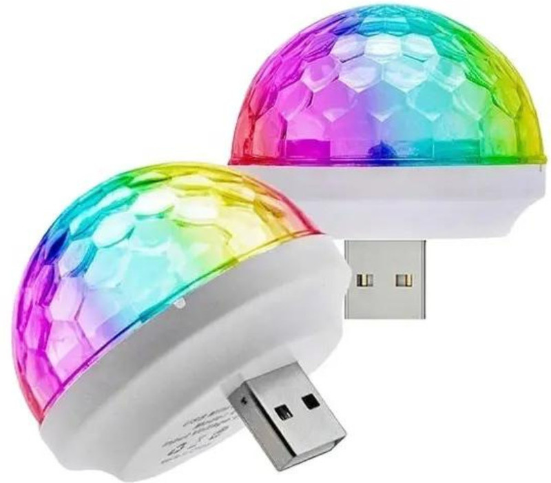 icall Mini USB LED Party Lights for Diwali decoration Single Disco Ball(Ball Diameter: 5 cm)