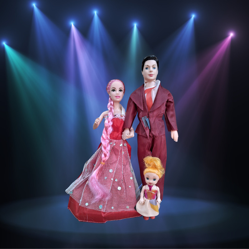 NV COLLECTION Beautiful Couple Doll with Set for Kids, Foldable Arms & Legs [Pack of: 1](Multicolor)