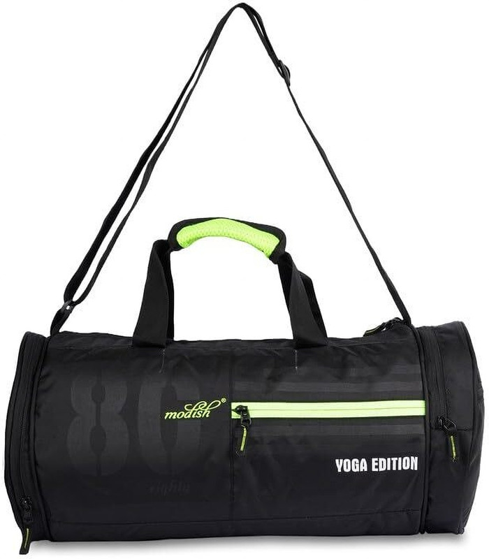 Sfane Men & Women Neon Black with Separate Shoe Compartment Sports Duffel Gym Duffel Bag