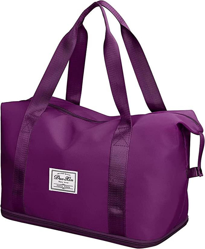 KINDRED travel folding duffel bag Lightweight Waterproof Carry Luggage Bag. Small Travel Bag(Purple)