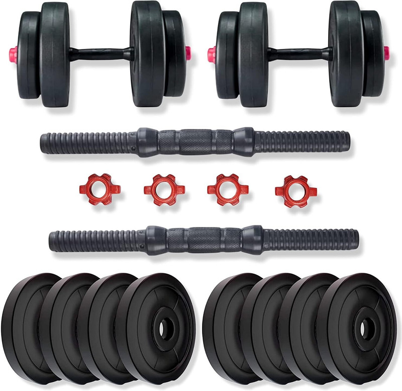 STARX PVC 18Kg's Dumbbell Set Adjustable Dumbbell(18 kg)