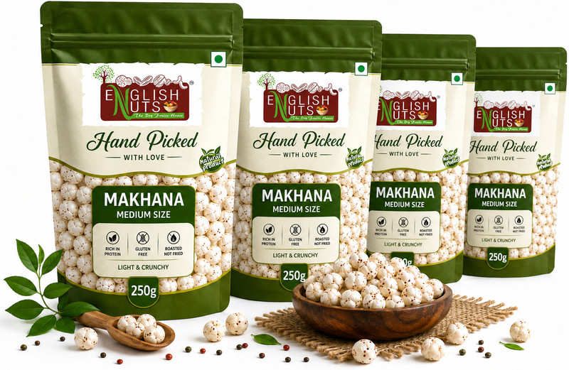 ENGLISH NUTS Pure Makhana Makhana(4 x 250 g)