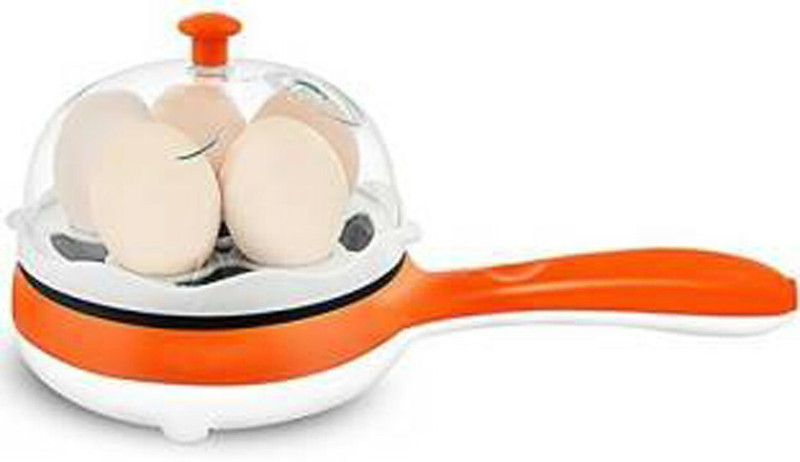 Amazing Electric Mini Non stick Frying Pan with Steam Egg Boiler for Outdoor Home Kitchen Mini Non stick Frying Pan with Steam Egg Boiler for Outdoor Home Kitchen Orange Egg Cooker(Orange, 7 Eggs)