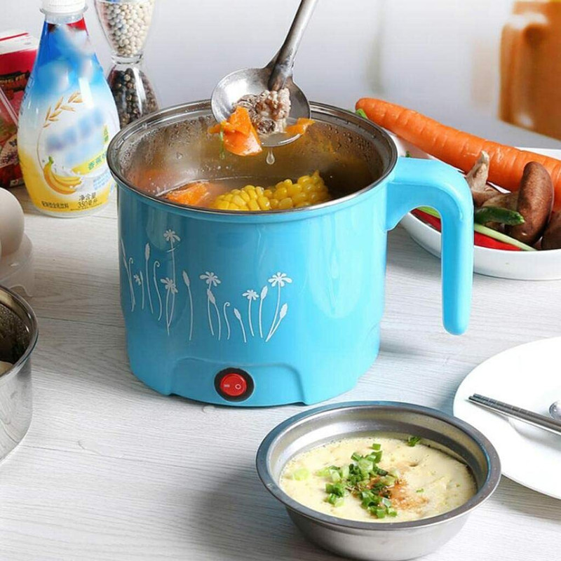 DN BROTHERS Multifunction Portable Electric Pot/Mini Cooker for Travel/Hostel Egg Cooker Beverage Maker(1.5 L, Multicolor)