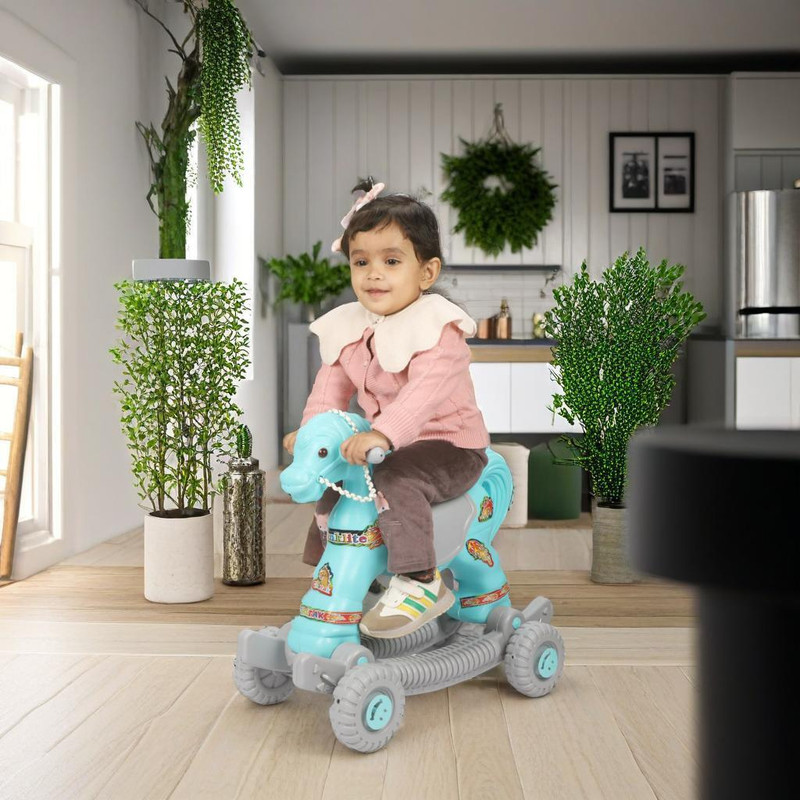 toyprofessor Boys Girl Unisex Playtime Fun for Kids 1-3 Years Rideons & Wagons Non Battery Operated Ride On(Green)