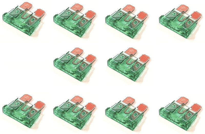 Esptronics 10 Pcs Vehicle Fuse 30 Amp Mini Blade Fuse for Fuse Box, Multiple Applications Vehicle Fuse(Pack of 10)