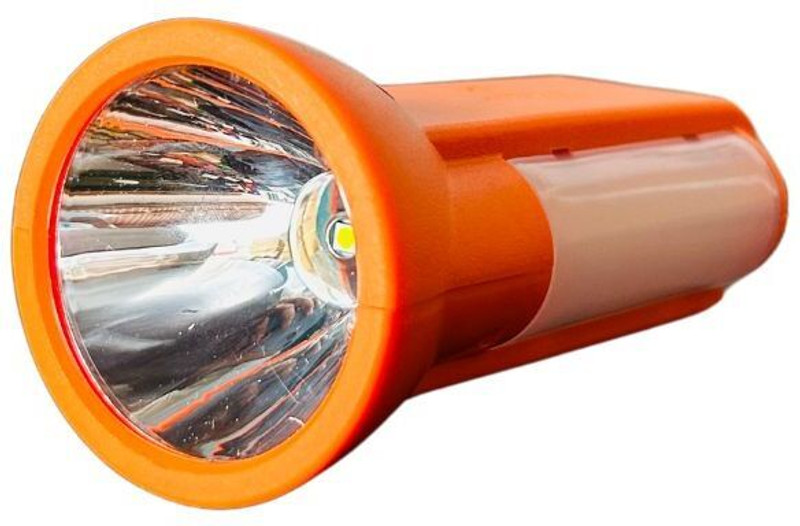 ANDSLITE Mini Beam LED Rechargeable 4 Hours Backup Torch(Orange, 19 cm, Rechargeable)