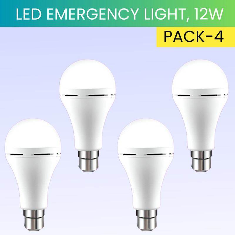 FRONY 15W Rechargeable Inverter LED Bulb with Upto 4H.Power Cut Lighting Pack of_5B341 4 hrs Bulb Emergency Light(White)