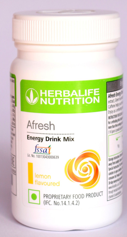 HERBALIFE Afresh Energy Drink Mix - Lemon Flavor Sports Drink(50 g, Lemon, Ginger, Peach, Cinnamon, Elaichi, Tulsi Flavored)