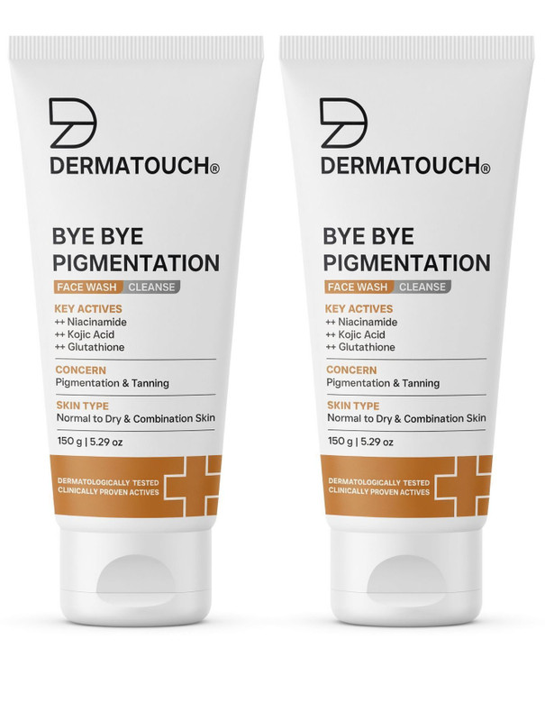 Dermatouch Bye Bye Pigmentation || Anti Pigmentation for Women/Men with Niacinamide, Kojic Acid, & Glutathione Face Wash(300 g)