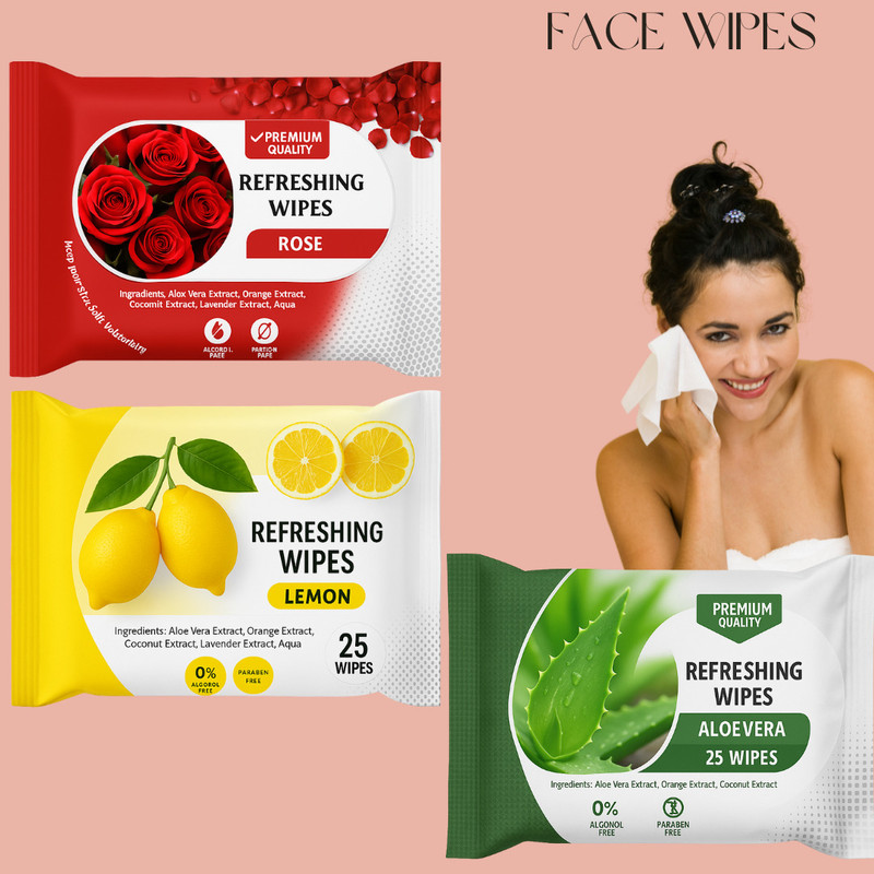 ShakalyaVeda Facial Cleaning Tissue Papers | Soft & Refreshing Wipes for Girls & Women(75 Tissues)