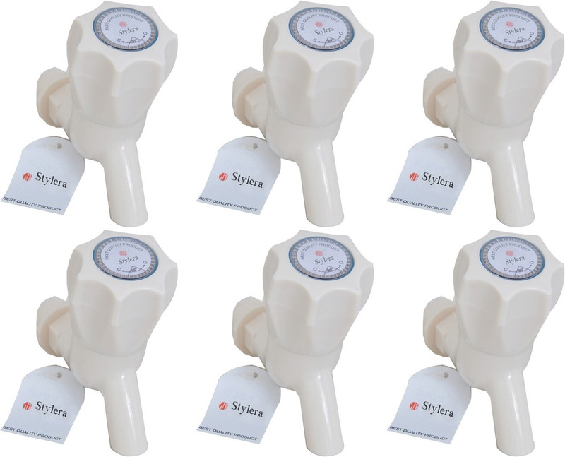 STYLERA Set of 6 Plastic Tap for Home Bath Faucets Bathroom Fittings and Faucets Water Taps Kitchen Tap Polo Cock, Tap for bathroom plastic toilet tap Set of 6 Plastic Tap for Home Bath Faucets Bathroom Fittings and Faucets Water Taps Kitchen Tap Polo Cock, Tap for bathroom plastic toilet tap Bib Ta