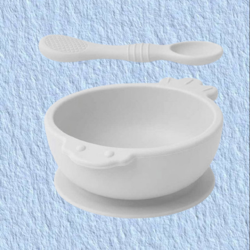 arivya Soft Finish Feeding Bowl - sillicon(White)