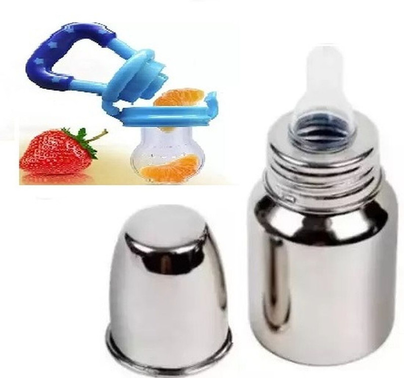 ECOM FASHION HUB New Born Baby Milk Feeding Bottle combo with Feeder Utensils - Stainless Steel(Multicolor)