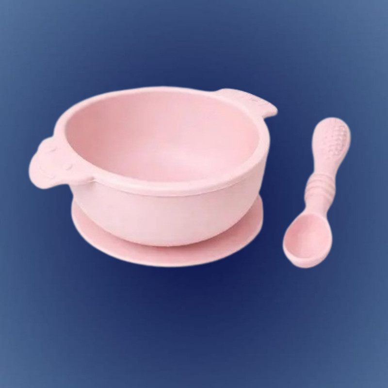 arivya Multi Use Silicone Baby Bowl for Food and Snacks  - sillicon(Pink)