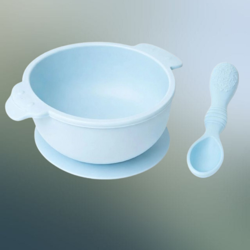 arivya Little Feed Baby Bowl - sillicon(Blue)