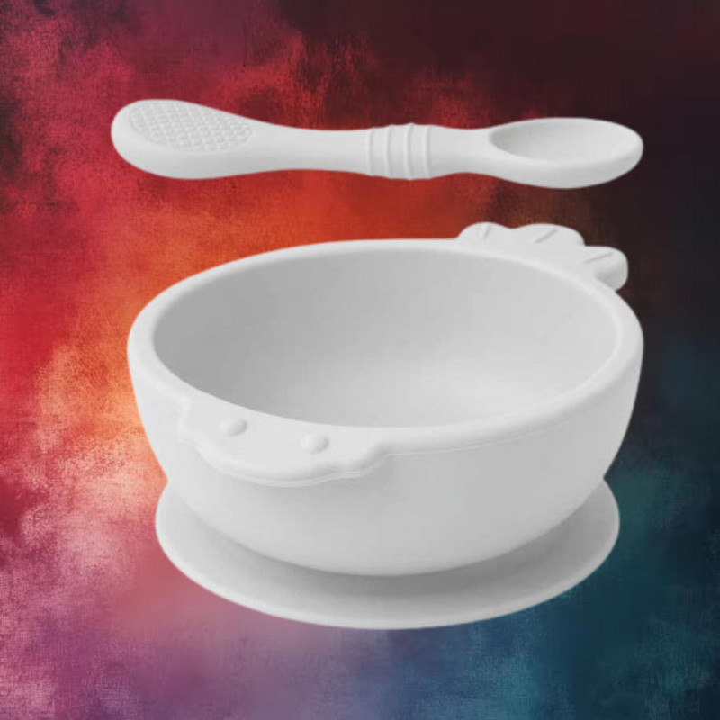 arivya Easy Carry Feeding Bowl  - sillicon(White)