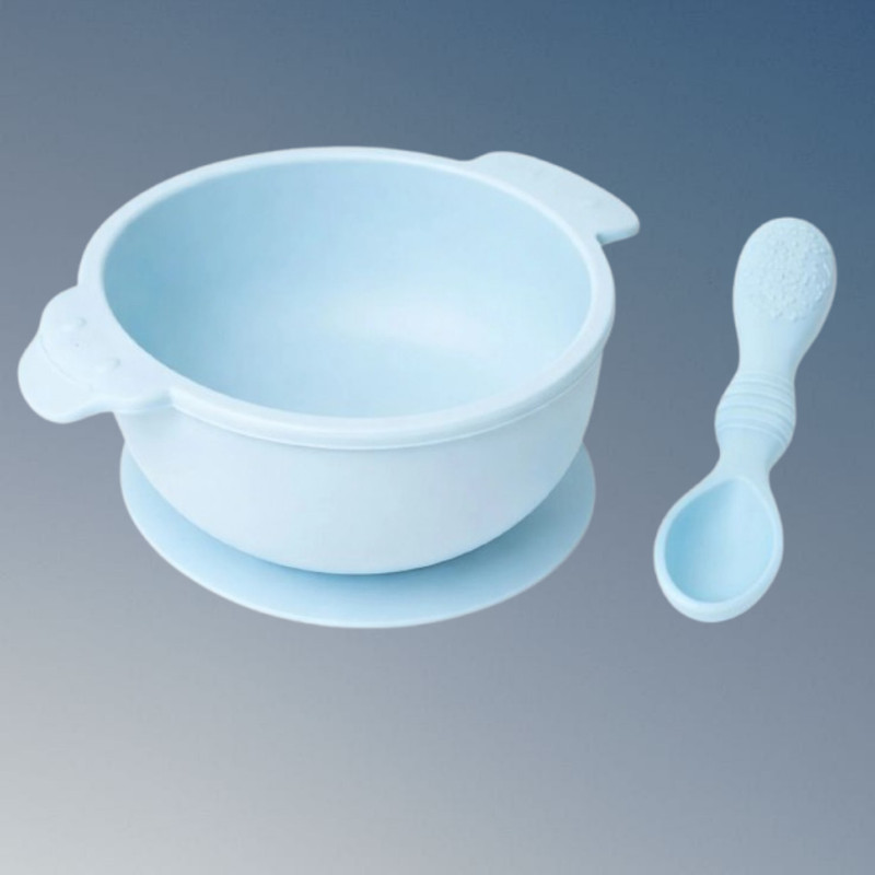 arivya Smooth Baby Feeding Bowl - sillicon(Blue)