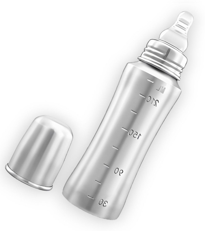 SBTs Pure Stainless Steel Feeding Bottle with (240 ml) (ML Marking)  - Stainless Steel(Silver 17)
