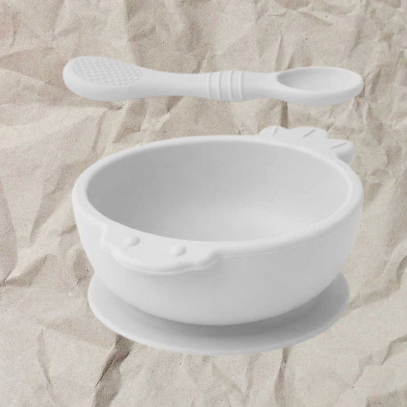 arivya Little Serve Feeding Bowl  - sillicon(White)