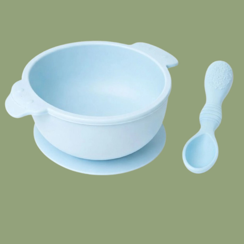 arivya Soft Feeding Baby Bowl - sillicon(Blue)