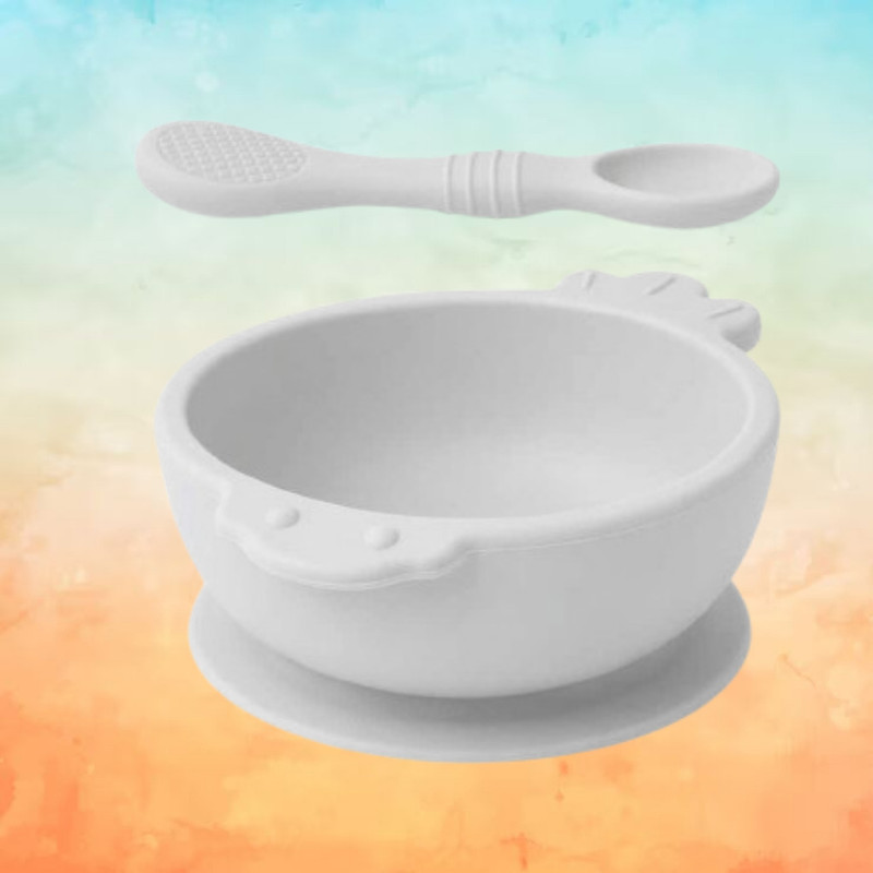 arivya Safe Grip Infant Bowl  - sillicon(White)