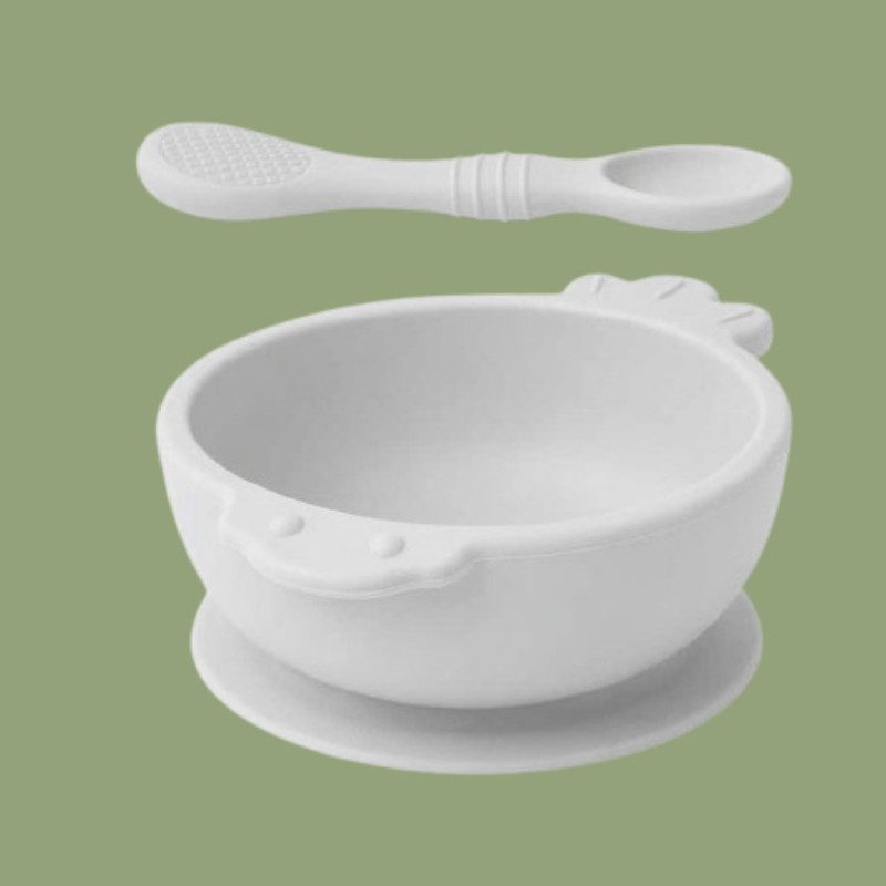 arivya Easy Start Feeding Bowl - sillicon(White)
