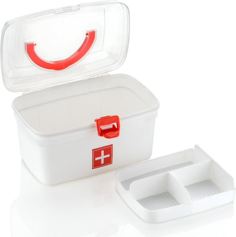 VSELL 14 Multi-purpose health care family emergency portable medicine utility storage box Pill Box(White)