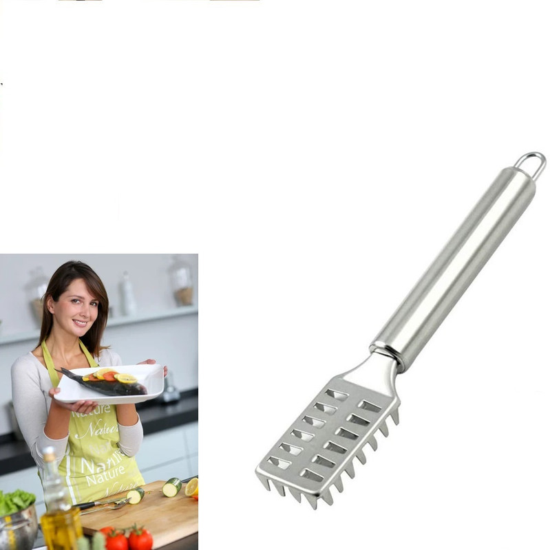 VREPPEN Steel Swtooth Fish Cleaning Brush Machine for Kitchen Fish Scaler Cutting Knife Fish Scaler(Pack of 3)