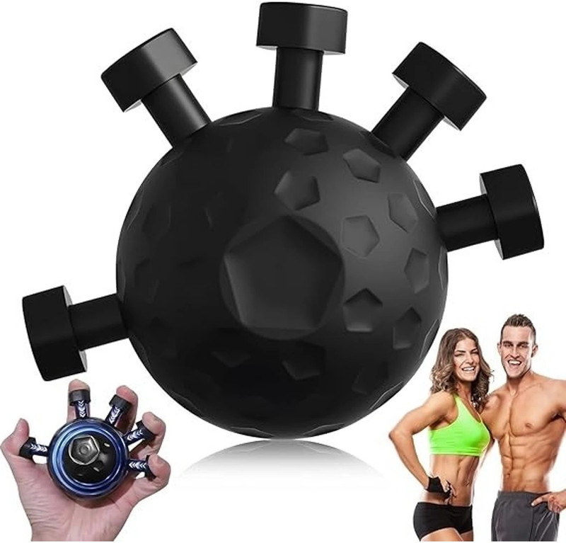 TITTYNO Hand Workout Finger Strengthener Ball Eagle Claw Grip Exerciser LKJH05 Hand Grip/Fitness Grip(Black)