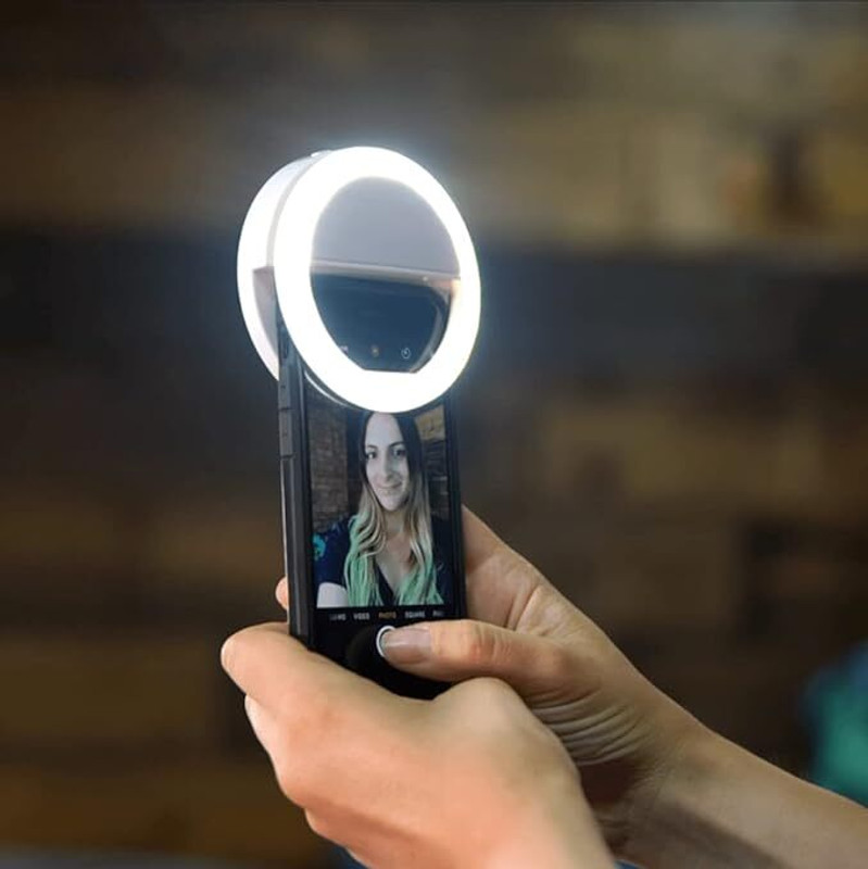 TECHEL Selfie Light LED Ring Flash Fill Clip Camera For Phone DCH2 Ring Flash(Multicolor)