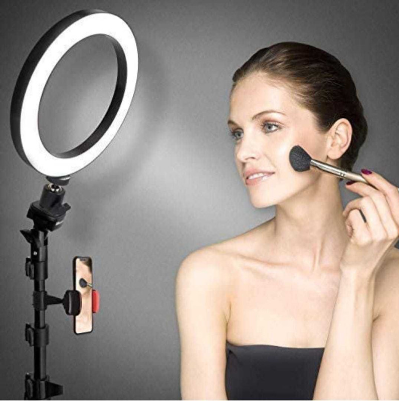 Jwala Traders Portable LEDTripod Stand Holder USB Plug 10 Inch Fill Light Ring Flash(Multicolor)
