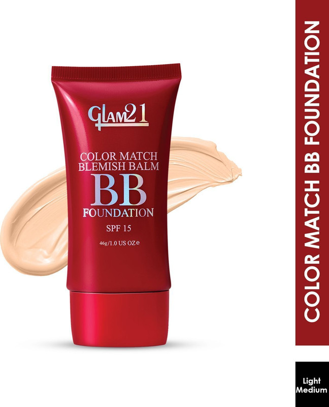 Glam21 Color Match BB Foundation SPF15 Dual Purpose Foundation & Sunscreen| Non-greasy Foundation(Light Medium-03, 46 g)