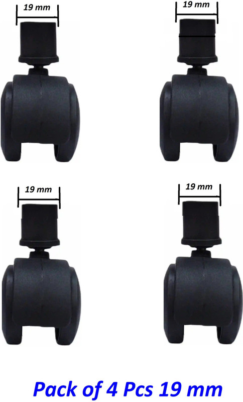 Onshi Heavy Duty 2" Air Cooler Wheels 19mm Size top 3/4 inch Twin Wheel Appliance Furniture Caster(Pack of4)
