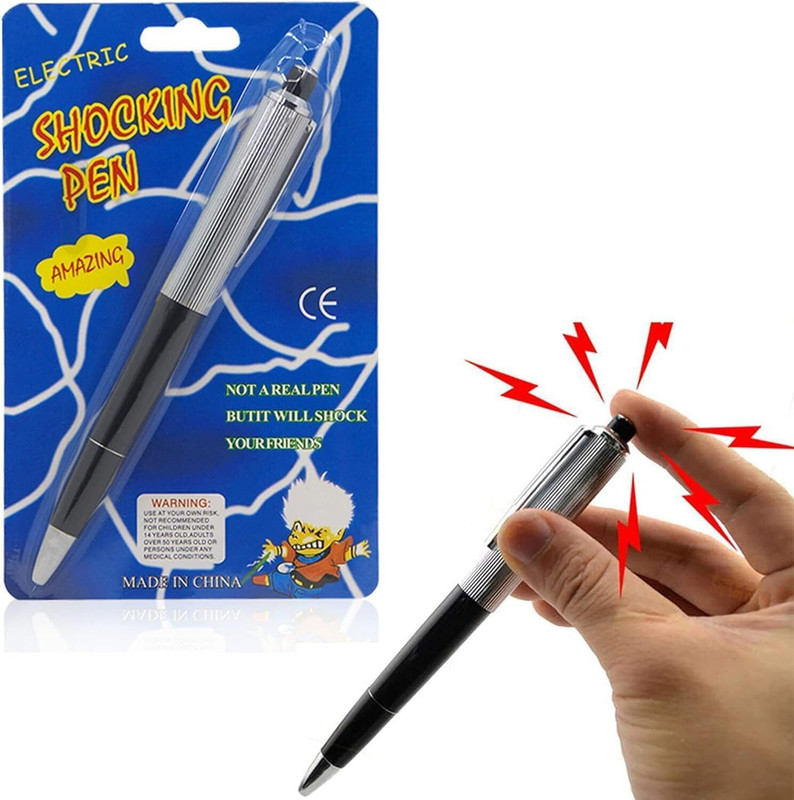 CJ CHILDREN'SJOY 2Pcs Electric Shock Pen Toy Gag Toy For Prank, Item Black For Kids Pen Gag Toy